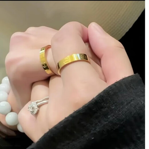 DL 1998 Fat Donglai same style sand gold ring special offer classic Kaga couple ring ins light luxury fashion ring No. 10 weight 160-200Jin Jin is equal to 0.5 kg