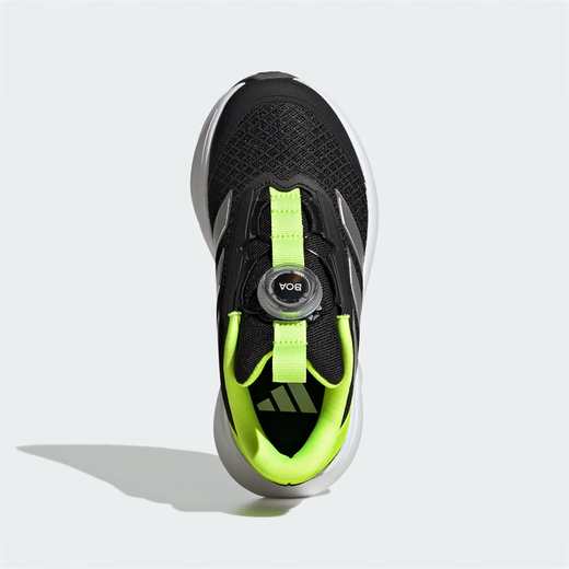ADIDAS阿迪达斯 童鞋25春季新款男女大小童经典旋转按钮运动休闲鞋 JI1694  黑色/金属银亮/柠檬黄 31.5 适合脚长19cm