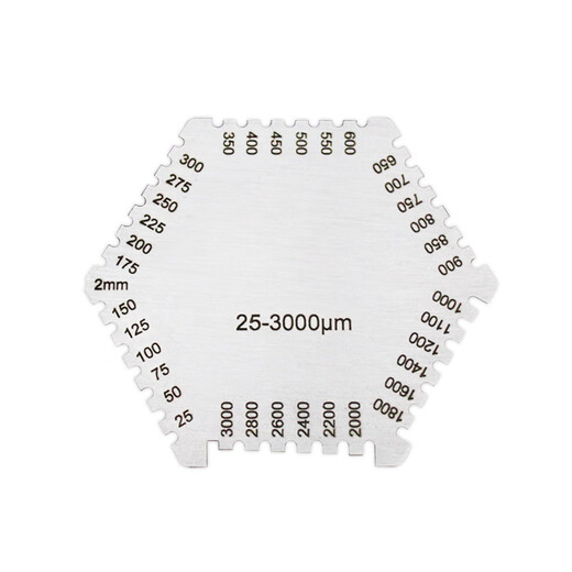 DITRON hexagonal wet film card high-precision wet film thickness gauge wet film sheet wet film comb hexagonal wet film comb (thickness 2mm)