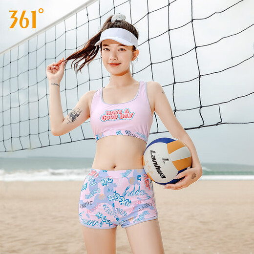 361 women's swimsuit three-piece large size swimsuit, sun protection, conservative, flesh-covering, slimming, hot spring beach swimsuit, breathable and quick-drying