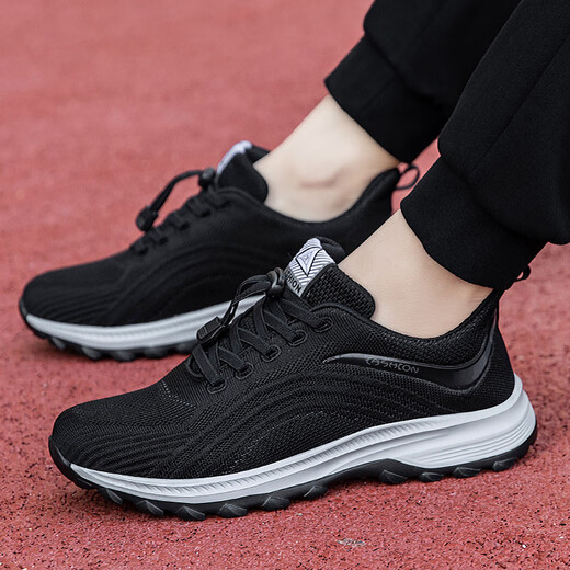 Foot Lijian Dad Foot Lijian zapatos para personas mayores otoño e invierno para hombres 484950 zapatos para caminar antideslizantes de talla grande zapatos casuales transpirables ligeros para papá 723 gris oscuro 47