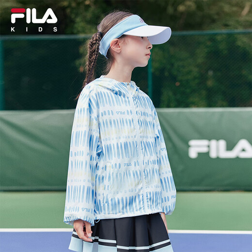 FILA Children's Clothing Children's Sun Protection Clothing 2025 Summer New Women's and Older Children's Tennis Sports Lightweight Jacket Full Print One-ZA 140