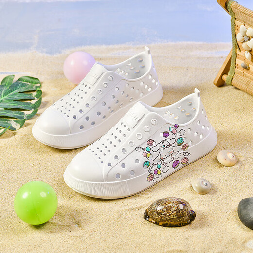 Summer children's Crocs EVA lightweight waterproof non-slip Baotou cartoon beach sandals for boys and girls Yunduo Rabbit 28