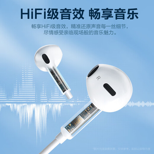 Gu Jing Huaqiangbei wired top version type-c headset semi-in-ear suitable for Huawei Honor headphones vivo/OPPO/Xiaomi Redmi mobile phone lossless sound quality headphone cable top version lossless sound quality丨HD wire control ~
