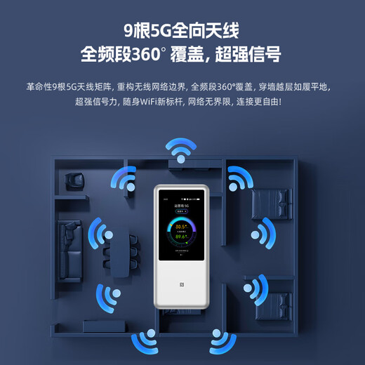 ZTE (ZTE) U60 Pro 5G WiFi7 portátil/enrutador de tarjeta móvil de 10000 mAh/banda de alta velocidad N79/agregación de portadora/conexión directa NFC/MU5250 Titanium Silver/modelo 2025