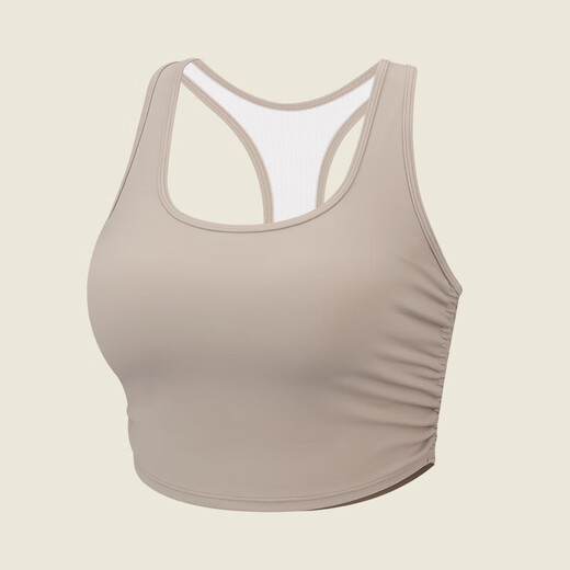 VFU new product yoga sports vest bra all-in-one outer wear fitness sling beautiful back Pilates underwear roasted milk apricot S