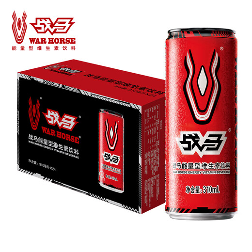 War Horse Energy Vitamin Drink 310ml*24 cans, full box, specially added with d-ribose to supplement energy