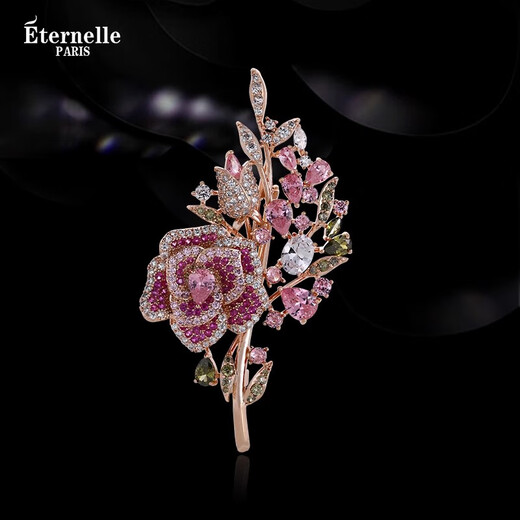 Eternelle French eternal rose brooch high-end niche design corsage lapel pin birthday gift