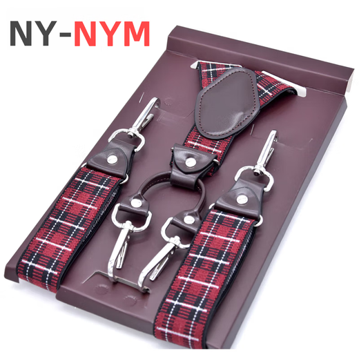 NY-NYM男女钩扣背带夹加长背带挂钩男士吊裤夹四季通用适用中老年人群 黑色 MBD8501BK+120cm