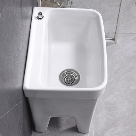 Lefit (lfte) bathroom ceramic mop pool balcony mop trough household Taiwan-controlled large, medium and small mop basin courtyard mop pool 933 Taiwan-controlled drain delivery to home