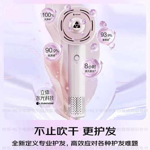 Panasonic Ouyang Nana's same flower core hair dryer household high-speed hair dryer does not hurt hair Nanoyi water light ion care gift for girlfriend EH-JNW6A
