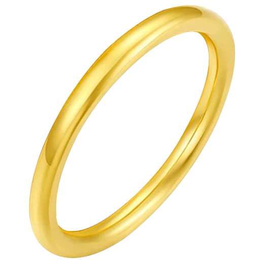 Laomiao gold ring women's foot gold plain ring small gram heavy gold ring tail ring gift for girlfriend and wife holiday gift 16# about 0.43g (plain ring style)