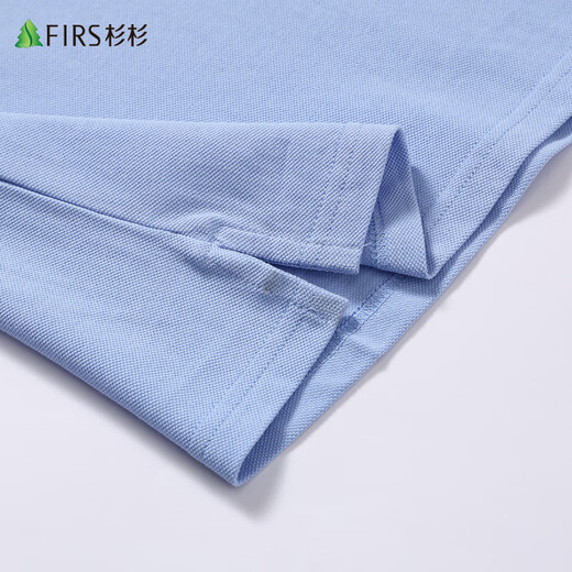 Shanshan 100% cotton pure cotton short-sleeved POLO shirt men's summer business casual long-staple cotton white small T-shirt men's work wear