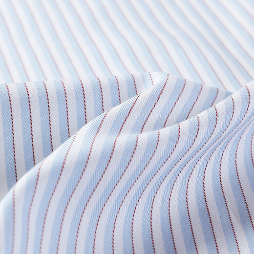 YOUNGOR long-sleeved shirt for men with mulberry silk shirt, soft, skin-friendly, comfortable, breathable fabric, textured 2025 new product, blue stripe VLZS114816HBA 41