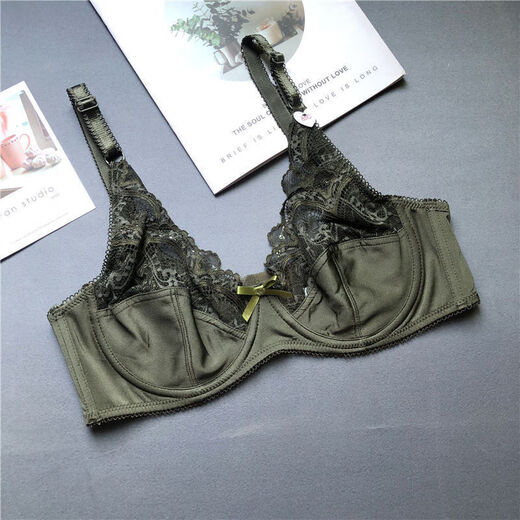 
NJSKAKW [2694 people] European and American Spongeless Sexy 200Jin [Jin equals 0.5 kg] Large size bra set, gather fat MM big white set 80C