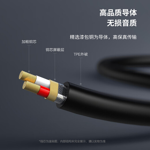 毕亚兹 【包邮】Type-C转3.5mm音频转接线 车载AUX音频线 苹果16/17小米华为手机耳机头戴式接音响0.5米