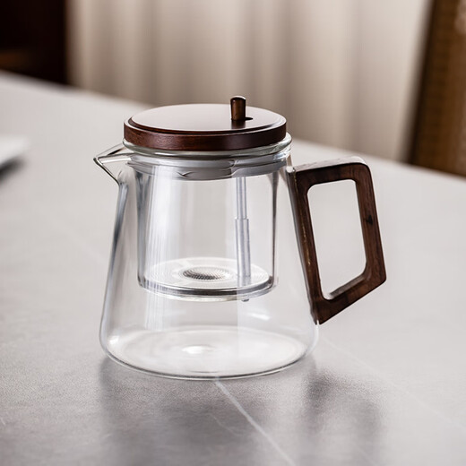 Porcelain brand tea set transparent elegant cup tea water separation glass teapot high temperature resistant office tea tea set