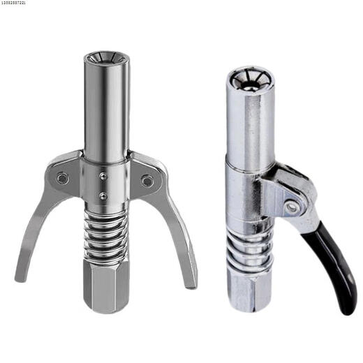Xile's new double-handle gear-type high-pressure grease nozzle for oil-free grease gun nozzle self-locking quick connector Single-handle stainless steel gear nozzle 2+