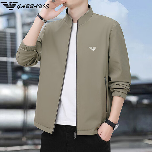 AX Armani high-end no-iron men's jacket spring and autumn 2025 new business casual stand collar men's jacket medium dark blue official 2XL 135-150Jin Jin equals 0.5 kg