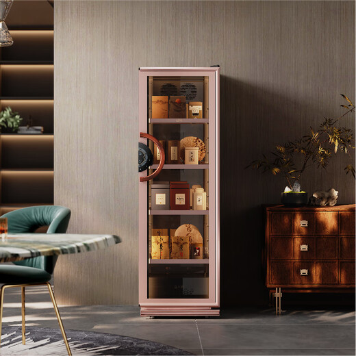 Yimingju P5 smart hidden tea cabinet old tea raw and ripe white tea black tea rock tea special tea cabinet commercial home display tea cabinet bronze