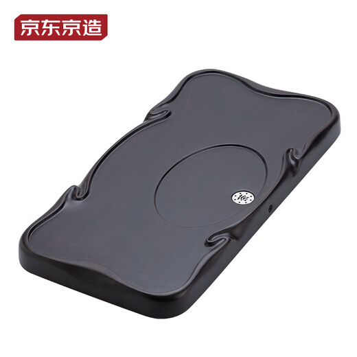 Tea tray and saucer made in Tokyo, whole piece of ebony solid wood Kung Fu tea set, light luxury, high-end imported household drainage, Ruyi tea tray