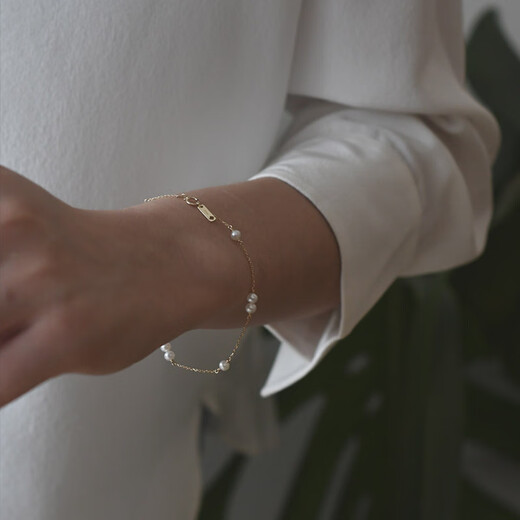 OEMG10k gold bracelet stacked gold baroque multi-layer niche design gift high-end light luxury 10k gold