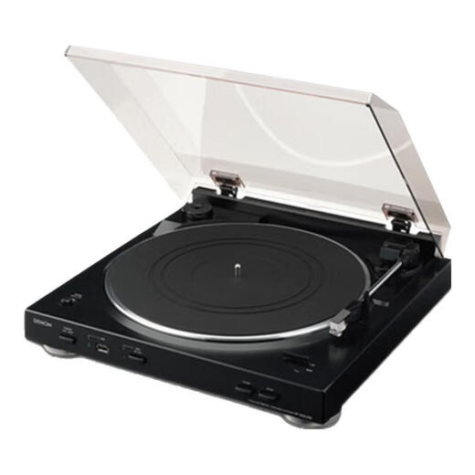 Denon Japan Direct Mail Vinyl Record Player Retro Film Turntable Automatic Manual Music Phonograph Needs Transformer Compact Fully Automatic DP-29F Deep Black - Transformer Needed