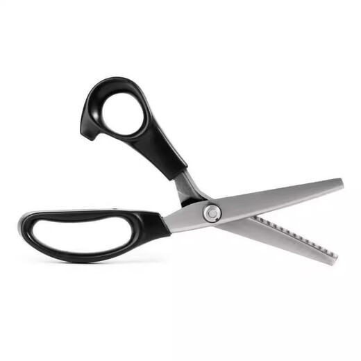 Tijeras de encaje, tijeras de costura sin costuras, tijeras de sastre, tijeras de ondas triangulares, tijeras de tela dental, tijeras de acero inoxidable, corte fácil de alta calidad, 1 juego, sin rebabas, tijeras dentadas hechas a mano de encaje