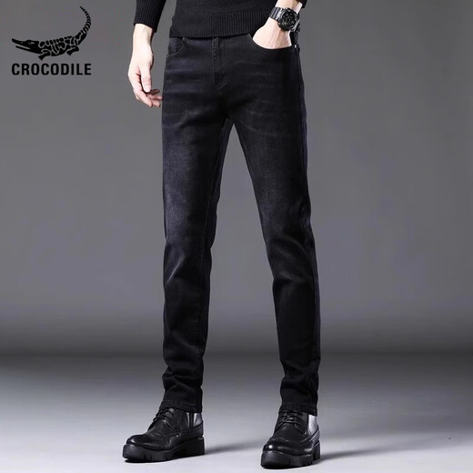 CHOGATH CHOGATH CROCODILE crocodile shirt brand 2025 new men's jeans summer trendy brand slim leg trousers casual pants men 1048 black 28 90-105Jin Jin equals 0.5 kg