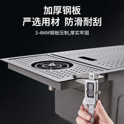 科勒（KOHLER）吧台隐形水槽小单槽带盖板304不锈钢高压洗杯器隐藏中岛台洗菜盆 3522隐形水槽+折叠冷热龙头