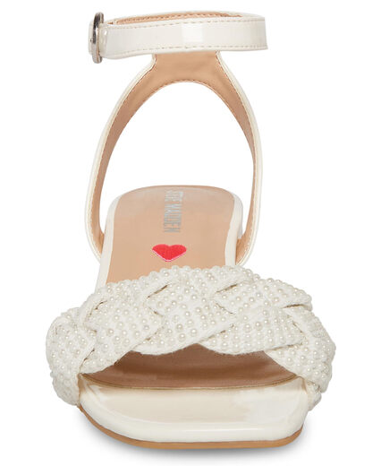Steve Madden Girls' Oppal Sandals, White White 4 Big Kid