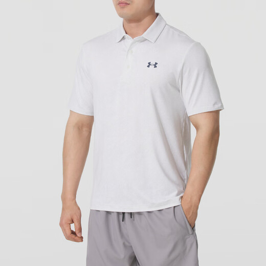 Under Armor T-shirt men's 2025 new polo shirt sportswear running fitness training quick-drying breathable lapel short-sleeved top 1389846-114 S