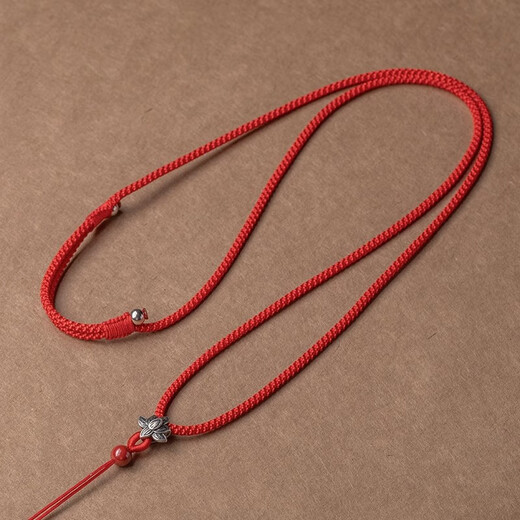 Minamiuri necklace rope jade pendant jade pendant lanyard wear-resistant adjustable hanging neck sling pendant rope men and women pendant rope 925 anemone pendant lanyard - black