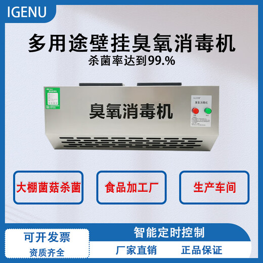 IGENU wall-mounted ozone generator industrial commercial disinfection machine food factory breeding farm garbage room laboratory hospital school canteen restaurant kitchen sterilization and odor removal 5g/h upgraded intelligent timing