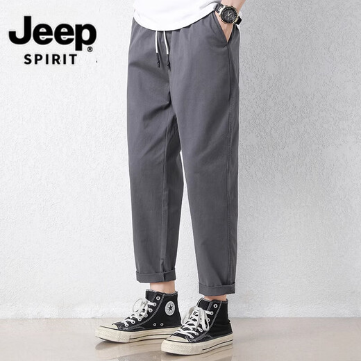 Jeep Spirit Jeep Pantalones casuales Casales Summer de verano Pantalones cortados y cazos para hombres Pantalones de negocios Casco Casual Pantalones Heteros