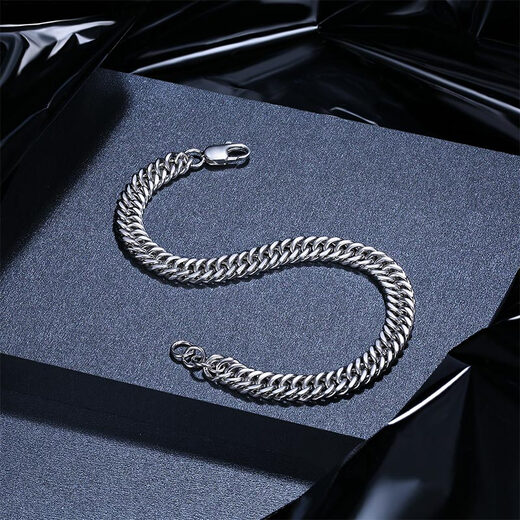 Saturday Fortune (ZLF) pt950 platinum bracelet men's fashion trendy platinum bracelet personalized Cuban bracelet for men 22cm-43.51g