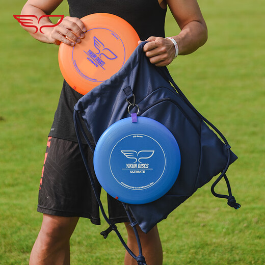 YIKUN DISCS Flying Disc Backpack Simple Waterproof Drawstring Lightweight Travel Sports Outdoor Backpack Navy