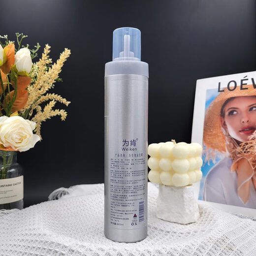 Weiken No. 5 foam hair wax for fluffy curls after perm, elastin styling foam mousse with long-lasting fragrance, 1 bottle of foam hair wax 420ml