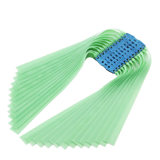 YUNRAN's new light green flat rubber band thickened high elastic slingshot rubber band violent anti-freeze durable type wide rubber band with frame without frame light green thick 0.45-length 24/2012mm 10 pieces
