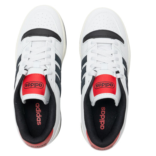 阿迪达斯（adidas）男鞋 25夏季新款运动鞋透气低帮篮球鞋潮流时尚休闲鞋滑板鞋子男 KK1283/白/黑/红/现货速发 42 (260mm)
