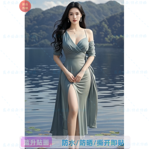 性感美女全光海报 性感纯欲风气质美女个性写真海报贴画出租屋家 A3886 高宽80*53 x 防水/防晒/自粘贴 x