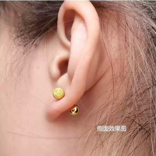 KZD old phoenix ear bone nails for women sleeping without removing screws to support ear piercings earrings color earrings glossy 5mm gold pair
