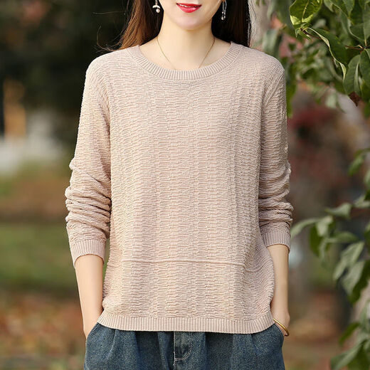 xcfreht2025文艺纯色针织衫女宽松百搭潮 黑色9901款 M  建议115-130斤