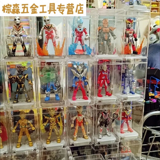 Ao Yan Le Bruco Ultraman Display Box Infinite Stars Edition Shining Edition Building Block Man Model Brook Storage Box Bruco Display Cabinet 12 Pack