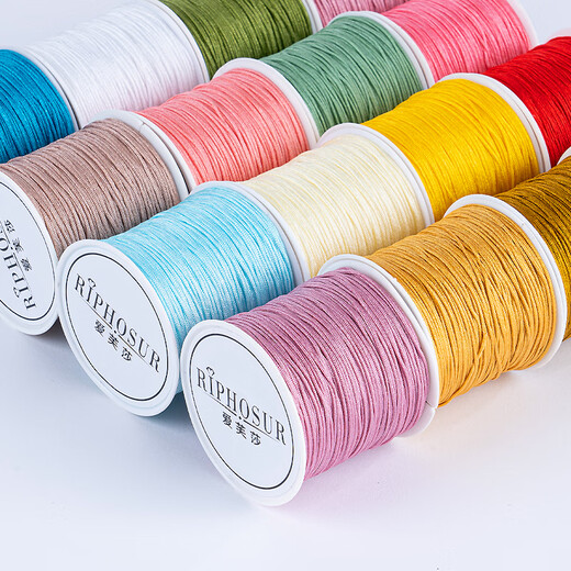 Aifsa No. 72 jade wire braided rope hand rope bracelet special necklace rope pendant lanyard handmade material diy braided wire No. 72 jade wire/red/0.8mm/50m