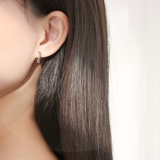 DL 1998 platinum pt950 earrings PT950 female 18k white gold earrings design sense 520 gift for girlfriend's birthday platinum vine earrings