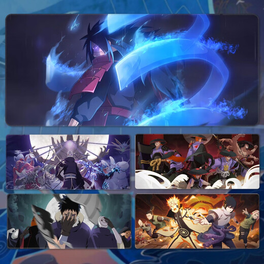 Pad, ratón súper grande Naruto Table Pad Anime E-Sports Computer Keyboard Pad, la clase de la clase de los niños, la almohadilla de mouse de mouse Sasuke JH-724 [Lock Borde Anti-Slip Washable] No 4 mm 900x400mm
