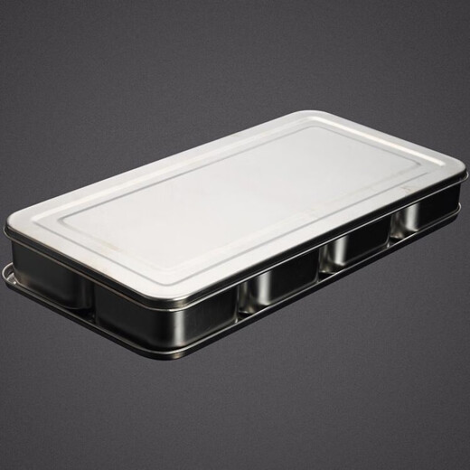 FANCYCHIC stainless steel Japanese flavor box set condiment jar condiment sample box 6 compartments 8 compartments with thickened six compartments 6 flavor spoons with lid