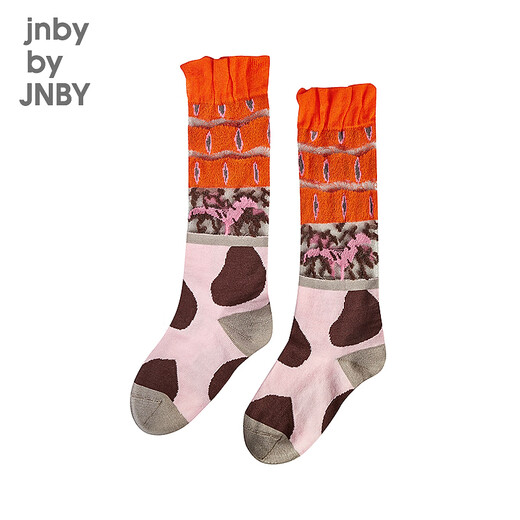 jnby by JNBY新款江南布衣童装袜子高筒袜趣味25春女童6P2N13190 673/灰粉系 1双 10岁-13岁