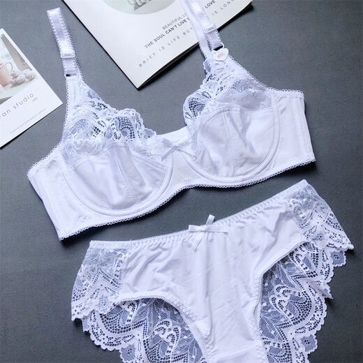 Shan Nanwei 2694 Menschen europäischer und amerikanischer schwammfreier sexy 200Jin Jin entspricht 0,5 kg großem BH-Set, fett sammeln mm, großes weißes Set 100E